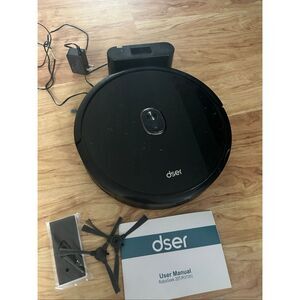 Dser robo vacuum black no remote with extra filter and manual
